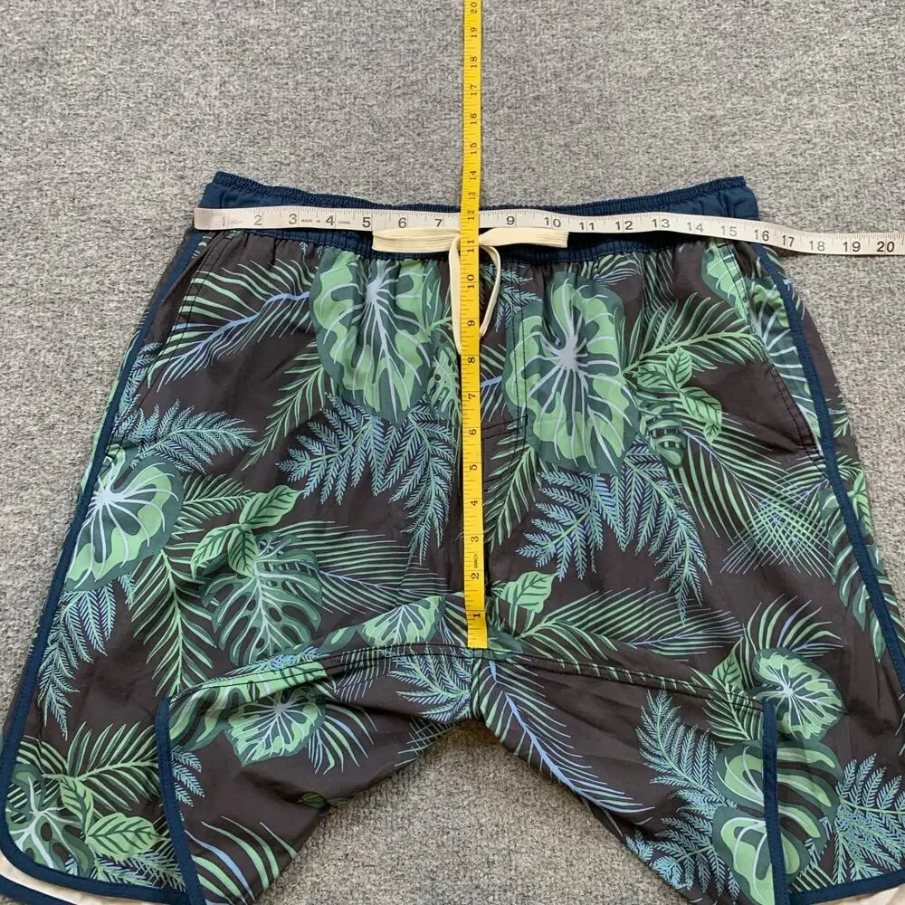 Fair Harbor Shorts Mens Extra Large Anchor Trunk Tropical Leaf Boxer Brief Lined